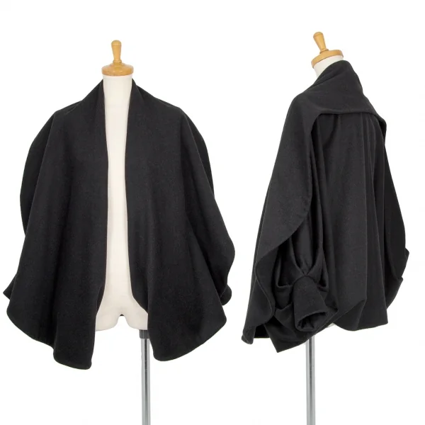 ヴィクター＆ロルフVIKTOR&ROLF ウールカシミヤケープデザインジャケット チャコール38 K-101457_001