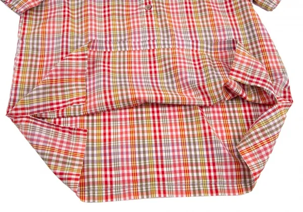 マドモアゼルノンノンMademoiselle NON NON チェックウエスタンヨークプルオーバー半袖シャツ マルチL K-101499_010