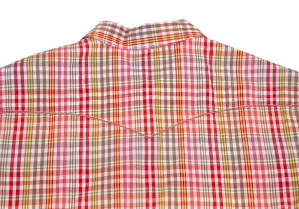 マドモアゼルノンノンMademoiselle NON NON チェックウエスタンヨークプルオーバー半袖シャツ マルチL K-101499_012