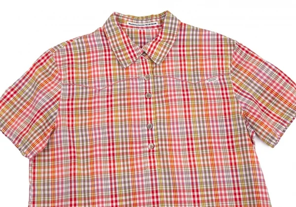マドモアゼルノンノンMademoiselle NON NON チェックウエスタンヨークプルオーバー半袖シャツ マルチL K-101499_003