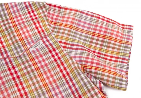 マドモアゼルノンノンMademoiselle NON NON チェックウエスタンヨークプルオーバー半袖シャツ マルチL K-101499_007