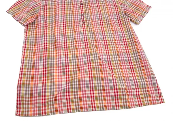 マドモアゼルノンノンMademoiselle NON NON チェックウエスタンヨークプルオーバー半袖シャツ マルチL K-101499_008