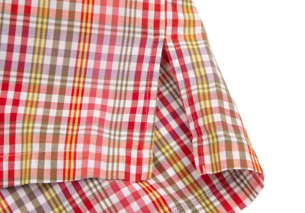 マドモアゼルノンノンMademoiselle NON NON チェックウエスタンヨークプルオーバー半袖シャツ マルチL K-101499_009