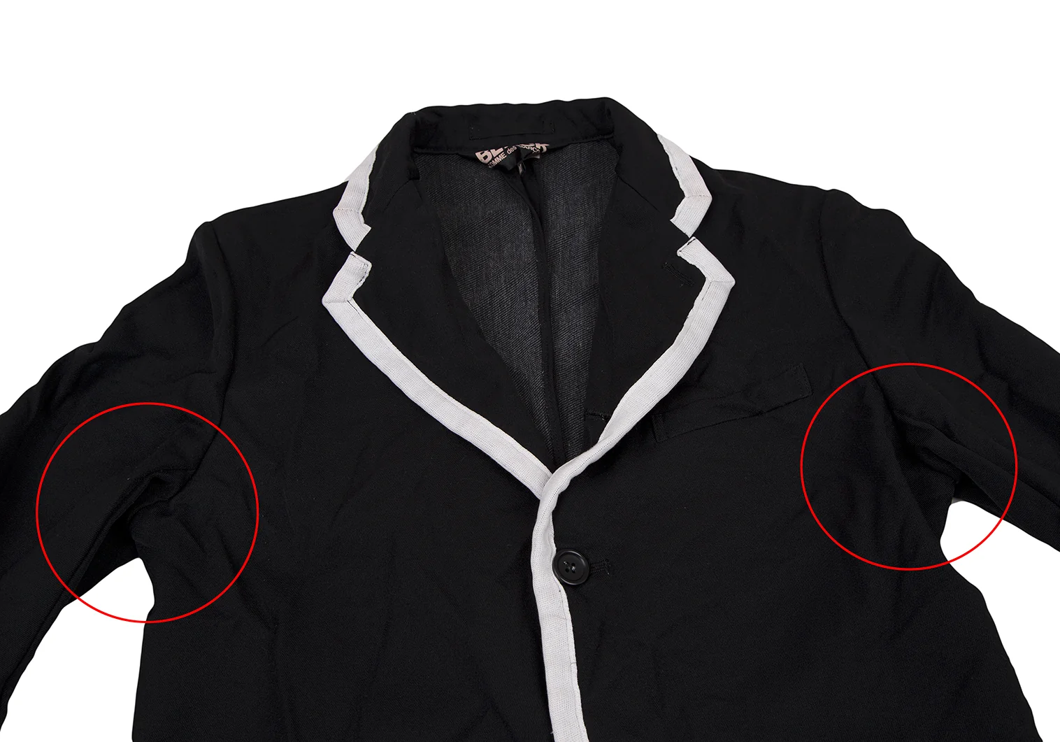 てなグッズや ブラックコムデギャルソンBLACK COMME des GARCONS染色シワ加工 ジャケット・アウター