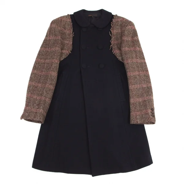 コムデギャルソンCOMME des GARCONS袖ツイードドッキングラウンド