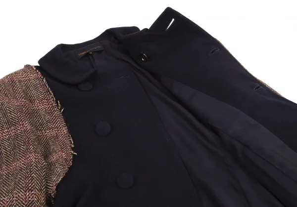 コムデギャルソンCOMME des GARCONS袖ツイードドッキングラウンド