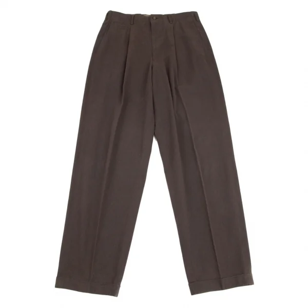 コムデギャルソン オムCOMME des GARCONS HOMME コットンタック裾ダブルパンツ
