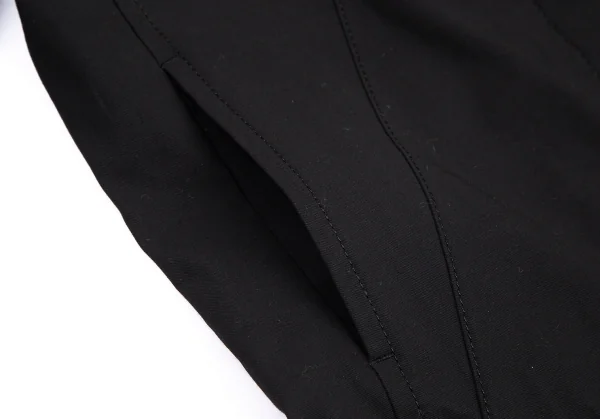 アツロウタヤマA/T 襟フリルストレッチコットンジャケット 黒M位 K-101553_011