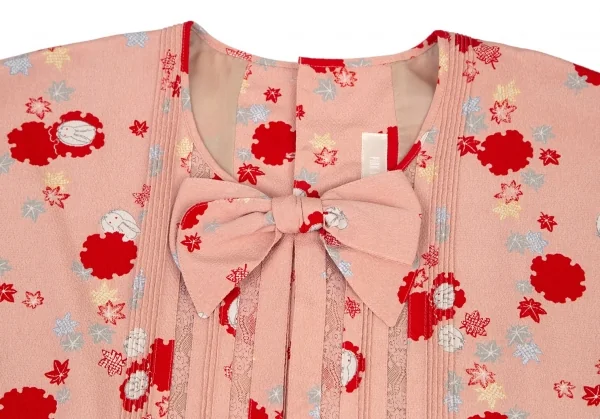 PINK HOUSE Japanese pattern Printed Ribbon Dress K-101559_004