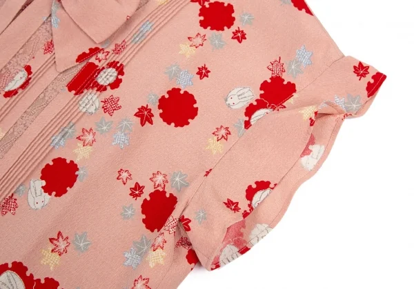 PINK HOUSE Japanese pattern Printed Ribbon Dress K-101559_006