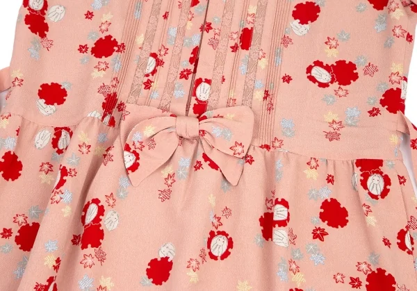 PINK HOUSE Japanese pattern Printed Ribbon Dress K-101559_008