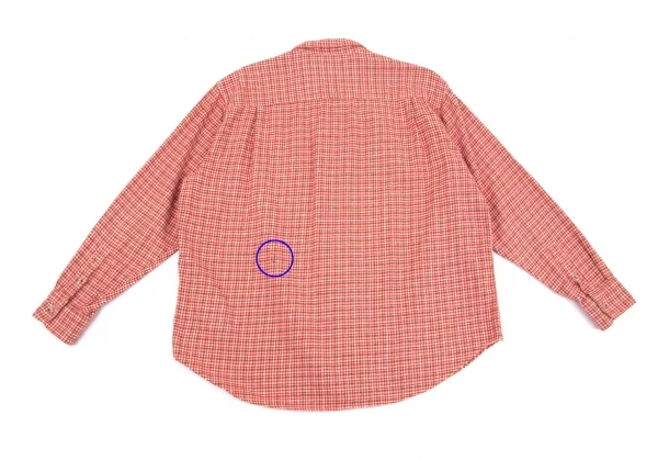 パパスPapas パピートゥースチェック長袖コットンネルシャツ 赤ベージュL K-101578_011