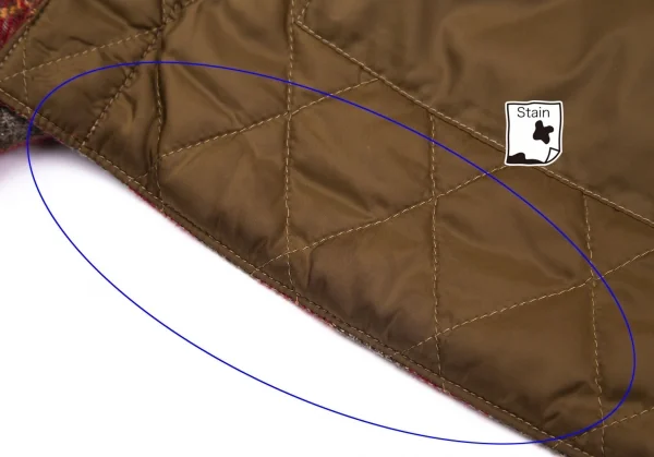 パパスプラスPapas+ 中綿キルティングチェックネルシャツジャケット 赤他M K-101586_013