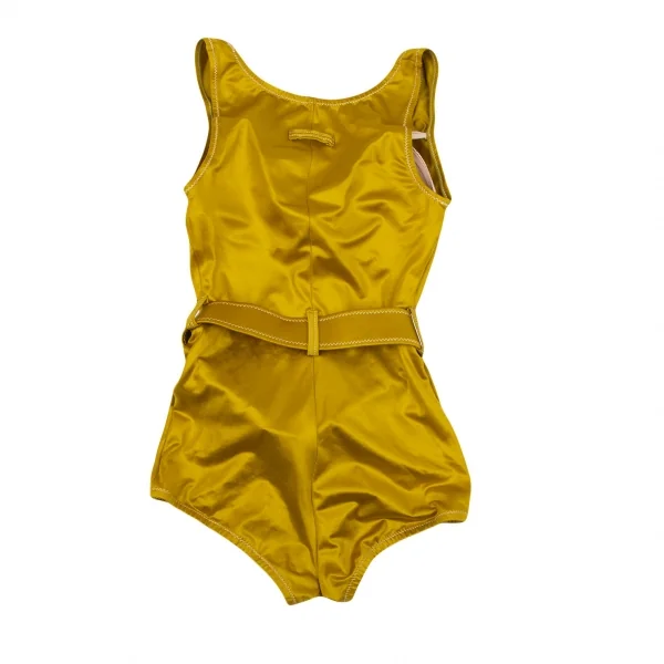 ジャンポールゴルチエJean Paul GAULTIER ベルト付きストレッチレオタードスイムウェア マスタード9(M) K-101589_010