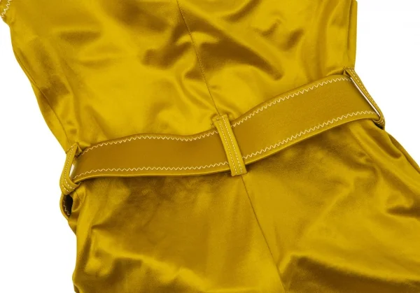 ジャンポールゴルチエJean Paul GAULTIER ベルト付きストレッチレオタードスイムウェア マスタード9(M) K-101589_012