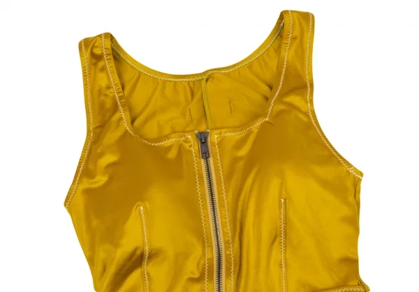 ジャンポールゴルチエJean Paul GAULTIER ベルト付きストレッチレオタードスイムウェア マスタード9(M) K-101589_003