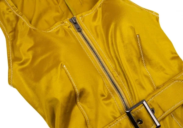 ジャンポールゴルチエJean Paul GAULTIER ベルト付きストレッチレオタードスイムウェア マスタード9(M) K-101589_005