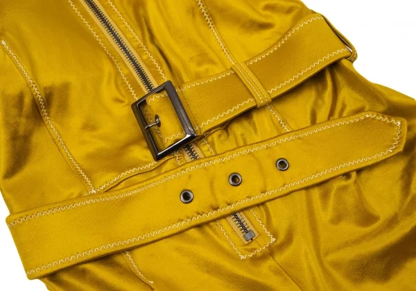 ジャンポールゴルチエJean Paul GAULTIER ベルト付きストレッチレオタードスイムウェア マスタード9(M) K-101589_006