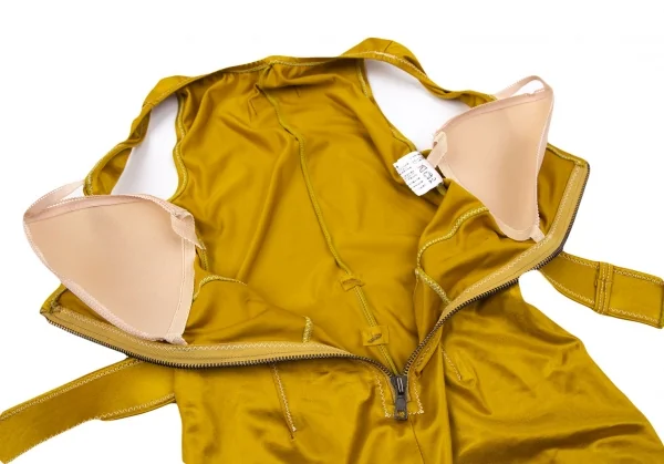 ジャンポールゴルチエJean Paul GAULTIER ベルト付きストレッチレオタードスイムウェア マスタード9(M) K-101589_007