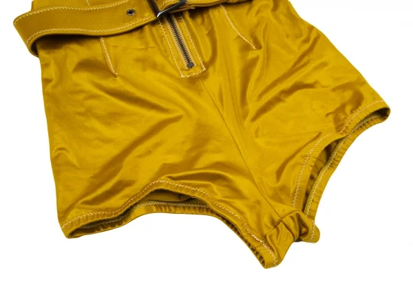 ジャンポールゴルチエJean Paul GAULTIER ベルト付きストレッチレオタードスイムウェア マスタード9(M) K-101589_008
