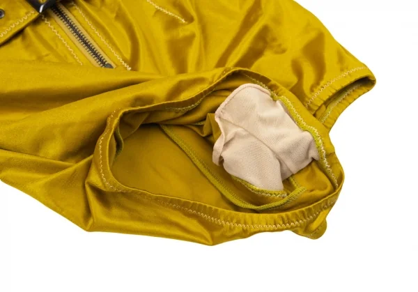 ジャンポールゴルチエJean Paul GAULTIER ベルト付きストレッチレオタードスイムウェア マスタード9(M) K-101589_009