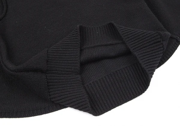 ジュンヤワタナベ コムデギャルソンJUNYA WATANABE COMME des GARCONS 折返しケープデザインニットトップス 黒M位 K-101591_010