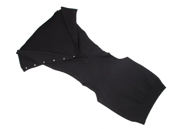 ジュンヤワタナベ コムデギャルソンJUNYA WATANABE COMME des GARCONS 折返しケープデザインニットトップス 黒M位 K-101591_011