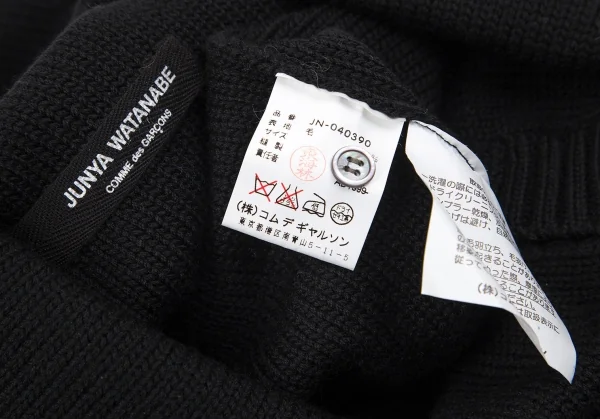 ジュンヤワタナベ コムデギャルソンJUNYA WATANABE COMME des GARCONS 折返しケープデザインニットトップス 黒M位 K-101591_015