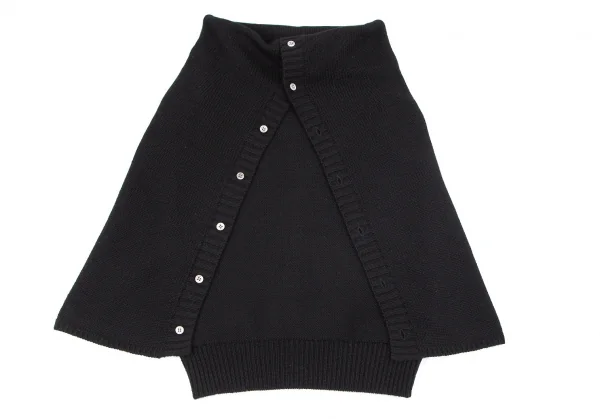 ジュンヤワタナベ コムデギャルソンJUNYA WATANABE COMME des GARCONS 折返しケープデザインニットトップス 黒M位 K-101591_002
