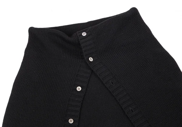 ジュンヤワタナベ コムデギャルソンJUNYA WATANABE COMME des GARCONS 折返しケープデザインニットトップス 黒M位 K-101591_003