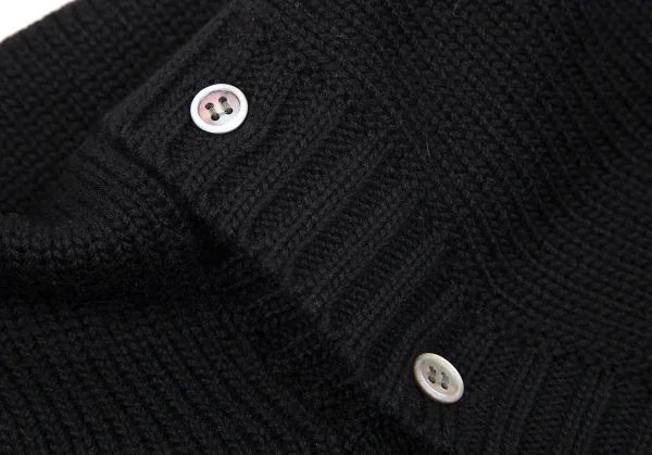 ジュンヤワタナベ コムデギャルソンJUNYA WATANABE COMME des GARCONS 折返しケープデザインニットトップス 黒M位 K-101591_004