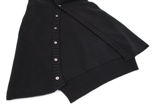 ジュンヤワタナベ コムデギャルソンJUNYA WATANABE COMME des GARCONS 折返しケープデザインニットトップス 黒M位 K-101591_006