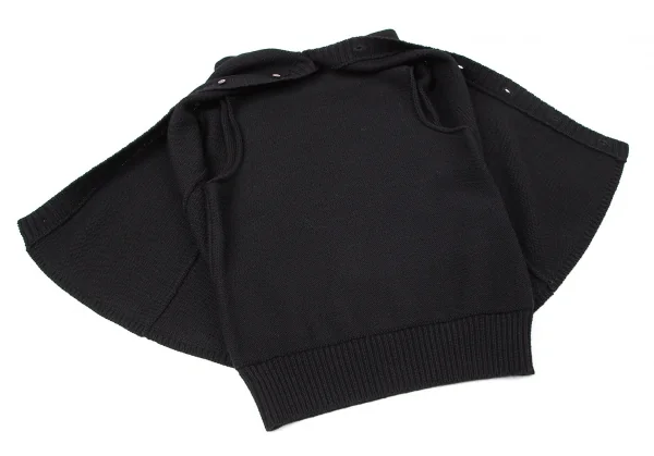 ジュンヤワタナベ コムデギャルソンJUNYA WATANABE COMME des GARCONS 折返しケープデザインニットトップス 黒M位 K-101591_008