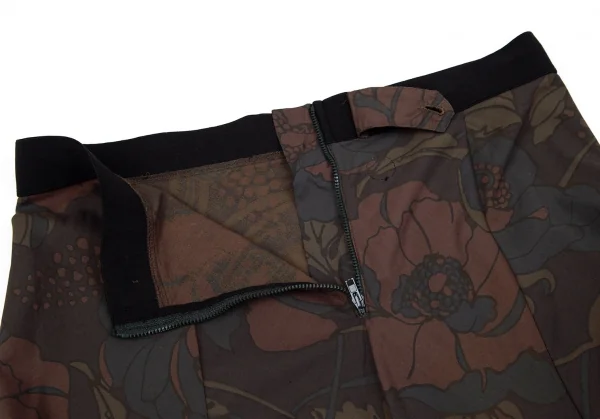 カミングスーンCOMING SOON フラワープリントAラインスカート 茶他42 K-101594_011