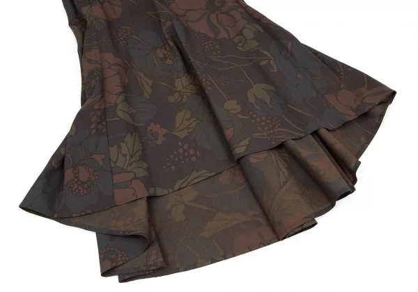 カミングスーンCOMING SOON フラワープリントAラインスカート 茶他42 K-101594_005