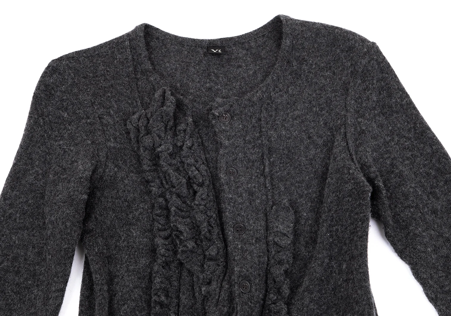 Y’s ウール フード カーディガン 2 ブラック 2000s アーカイブ Y's ウール フード カーディガン 2 ブラック 2000s アーカイブ