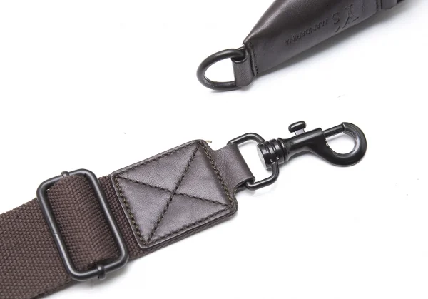 ワイズ×マンダリーナ Y’s×MANDARINA ハラコ切替スウェット地ショルダーバッグ 茶 K-101601_012