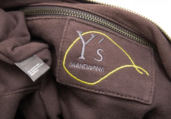 ワイズ×マンダリーナ Y’s×MANDARINA ハラコ切替スウェット地ショルダーバッグ 茶 K-101601_018