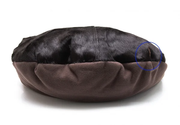 ワイズ×マンダリーナ Y’s×MANDARINA ハラコ切替スウェット地ショルダーバッグ 茶 K-101601_009