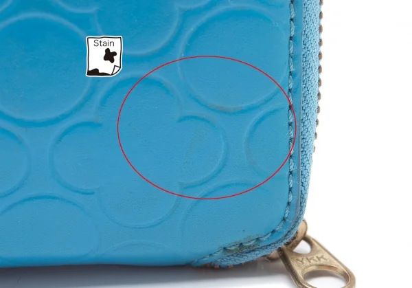 コムデギャルソンCOMME des GARCONS フラワーサークルエンボスラウンジップウォレット 水色 K-101602_004