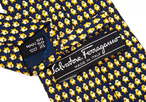新品タグ付き サルバトーレフェラガモ ネクタイ 羊柄 青紺 定価27500円 Amazon | Salvatore Ferragamo(サルヴァトーレ フェラガモ