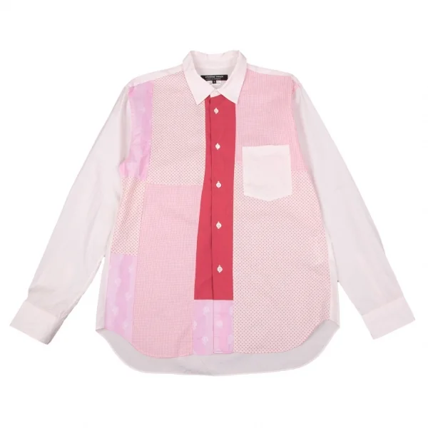 コムデギャルソン オムドゥCOMME des GARCONS HOMME DEUX 小紋ギンガムチェックパターン切替シャツ