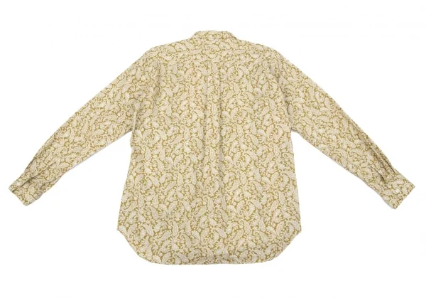 コムデギャルソン オムドゥCOMME des GARCONS HOMME DEUX バックインサイドアウト切替ペイズリープリントストライプシャツ カーキ赤青他M K-101652_010