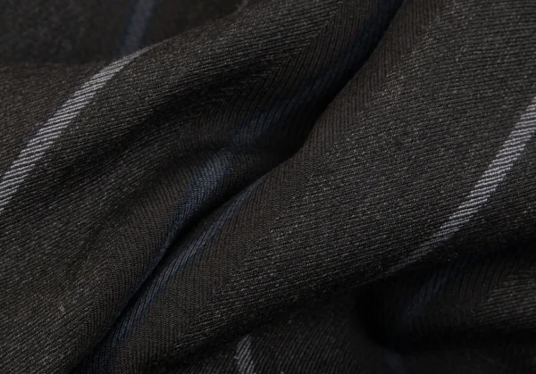 コムデギャルソン オムドゥCOMME des GARCONS HOMME DEUX ウールリネンポケットベルトデザインストライプ2Bテーラードジャケット チャコールM K-101654_018