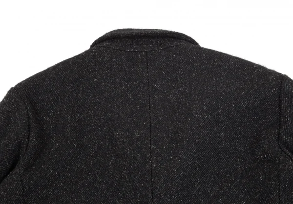 コムデギャルソン オムドゥCOMME des GARCONS HOMME DEUX 製品染め加工ポリ裾折り返しデザイン3Bジャケット チャコールM K-101656_015