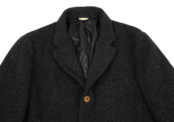コムデギャルソン オムドゥCOMME des GARCONS HOMME DEUX 製品染め加工ポリ裾折り返しデザイン3Bジャケット チャコールM K-101656_002