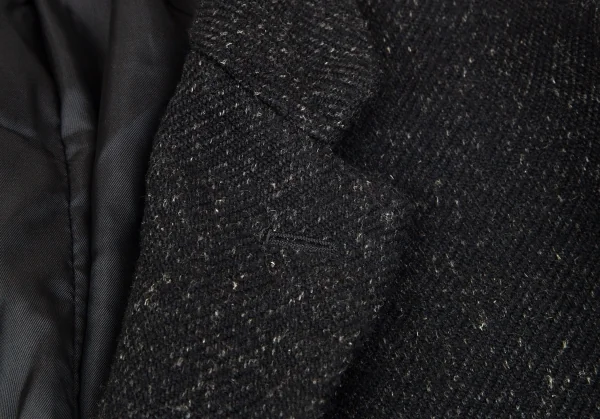 コムデギャルソン オムドゥCOMME des GARCONS HOMME DEUX 製品染め加工ポリ裾折り返しデザイン3Bジャケット チャコールM K-101656_003