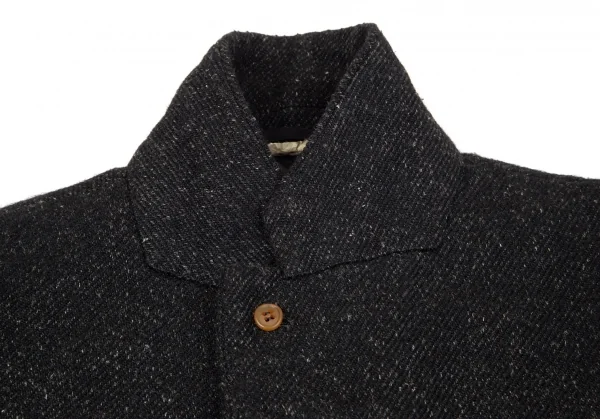 コムデギャルソン オムドゥCOMME des GARCONS HOMME DEUX 製品染め加工ポリ裾折り返しデザイン3Bジャケット チャコールM K-101656_005