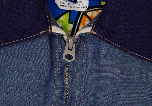 ジュンヤワタナベマン コムデギャルソンJUNYA WATANABE MAN COMME des GARCONS異素材切替エルボーパッチシャンブレージャケット インディゴM K-101668_004