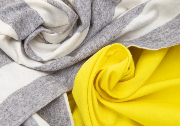 ワイスリーY-3 ポケットロゴリバーシブルボーダーTシャツ オフグレー黄色S K-101669_017